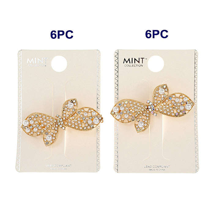 JH44037 - Pearl Butterfly Hair Clip