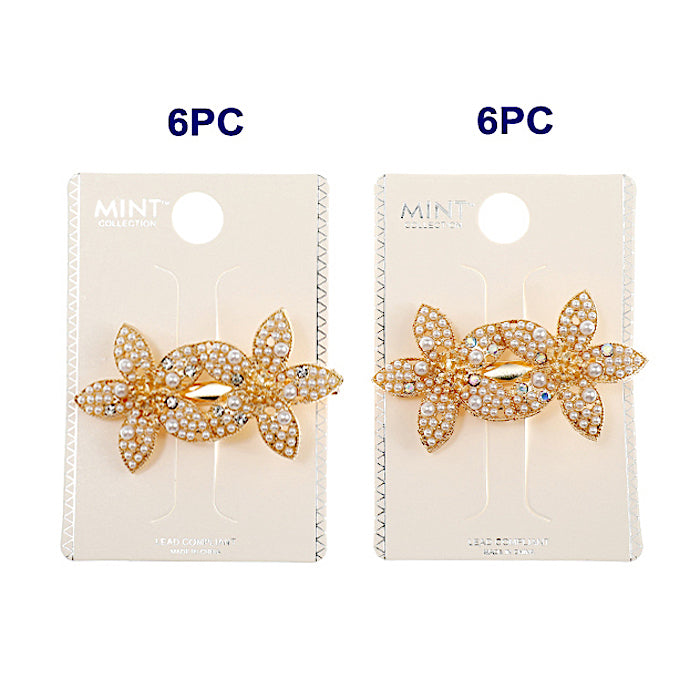 JH44038 - Pearl Flower Hair Clip