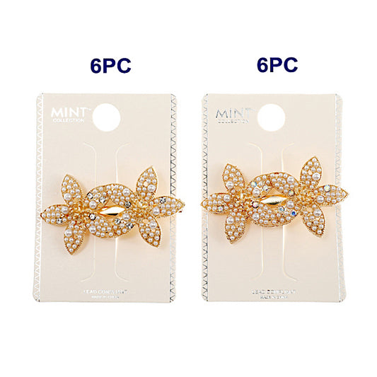 JH44038 - Pearl Flower Hair Clip