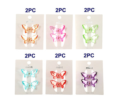 JH44503 - Translucent Butterfly Claw Clip Set