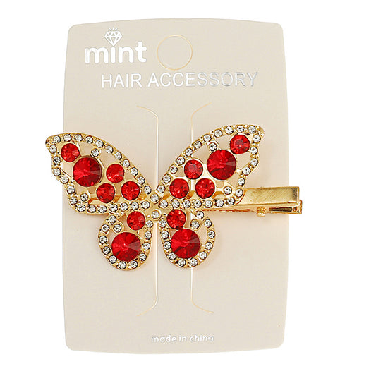 JH44858 - Crystal Butterfly Hair Clip