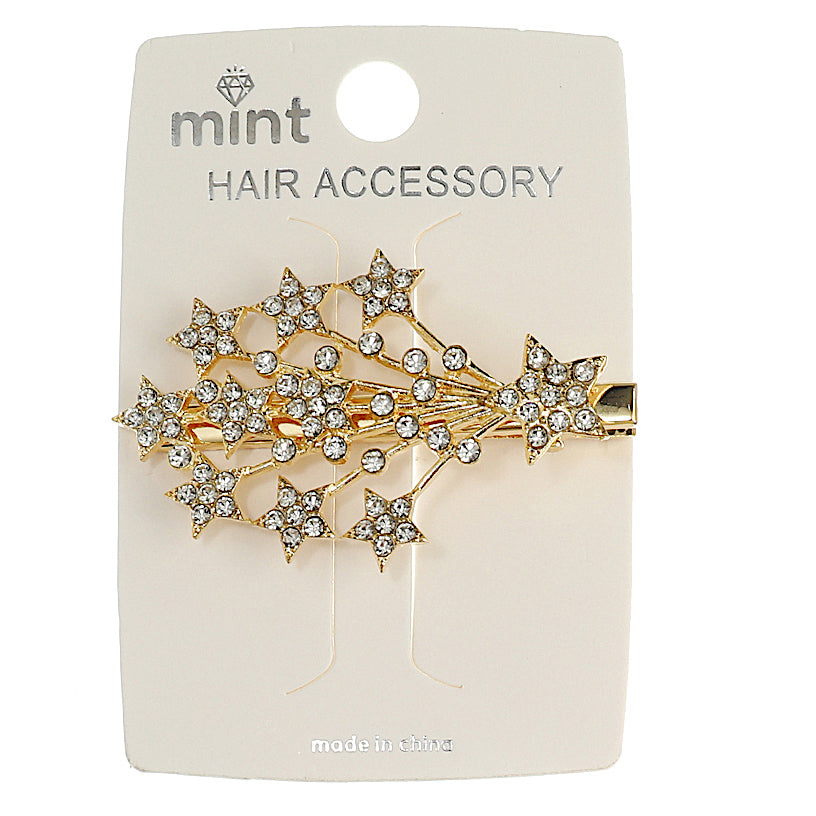 JH45089 - Rhinestone Star Cluster Hair Clip