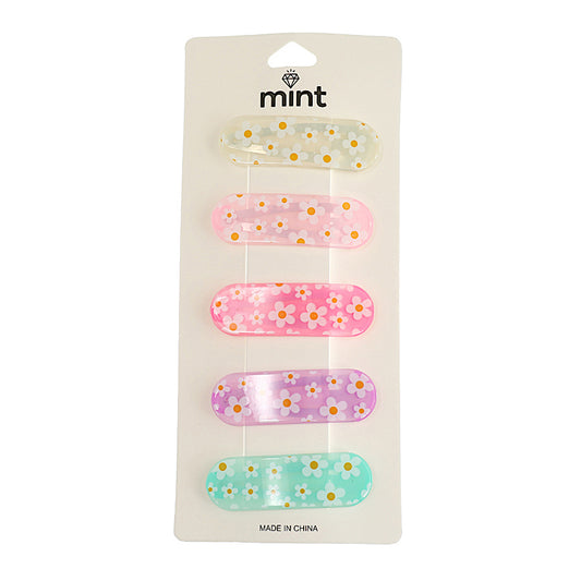 JH45199 - Cute Pastel Flowers Hair Clip Set