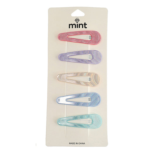 JH45205 - Pastel Holographic Hair Clip Set