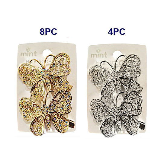 JH45634 - Filigree Butterfly Hair Clips