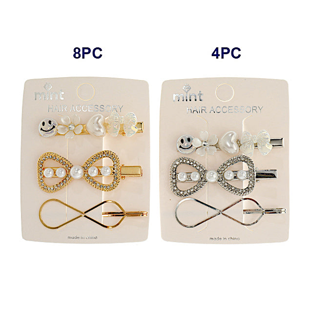 JH45689 - Assorted Pearl Hair Clips
