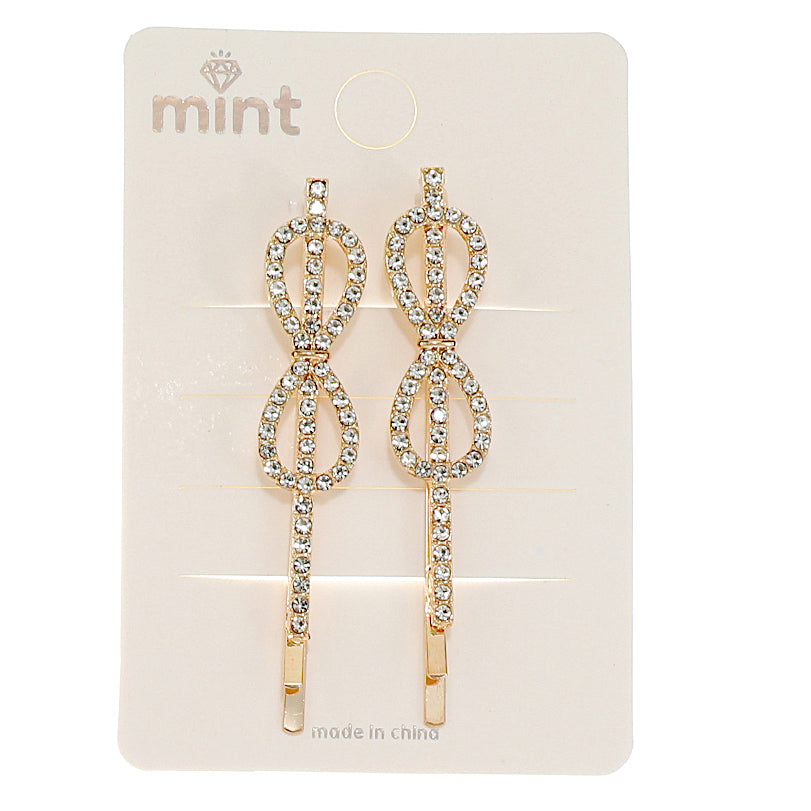 JH46515 - Rhinestone Infinity Hair Pins