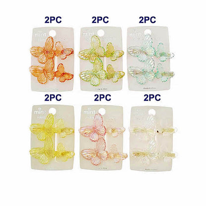 JH46697 - Iridescent Butterfly Hair Clip Set