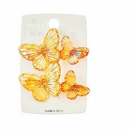 JH46697 - Iridescent Butterfly Hair Clip Set