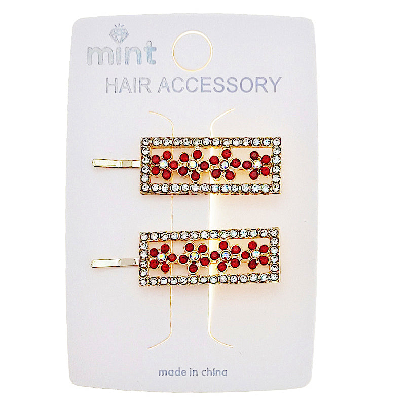 JH46826 - Flower Accent Hair Pins