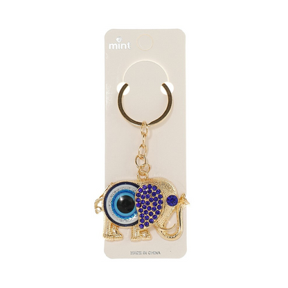 JK43594-Evil Eye Elephant Keychain