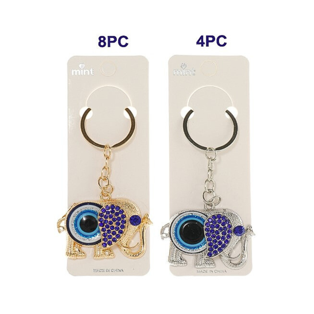 JK43594 - Evil Eye Elephant Keychain