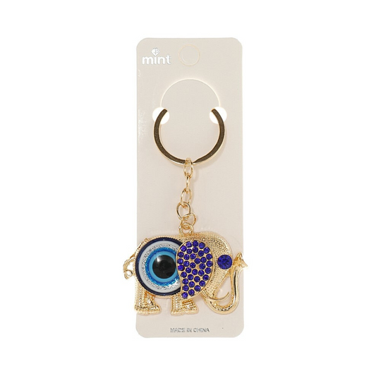 JK43594 - Evil Eye Elephant Keychain