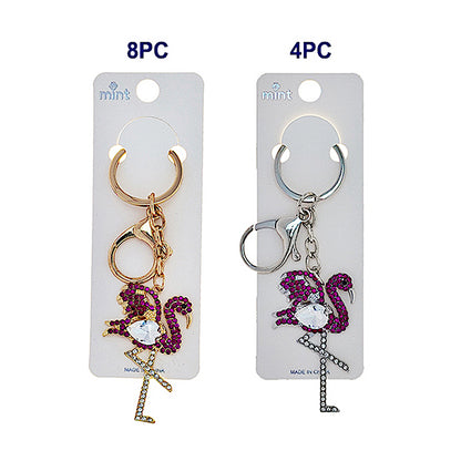 JK48171 - Rhinestone Flamingo Keychain