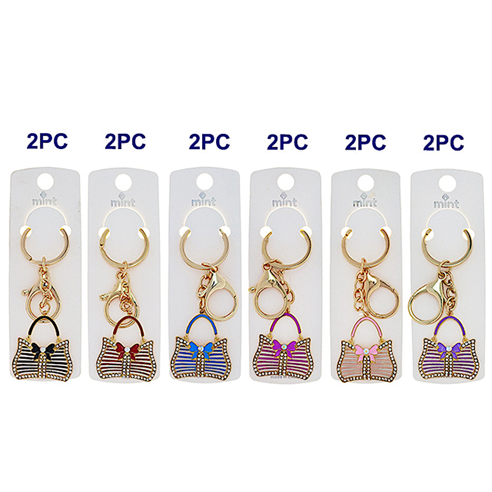 JK48173 - Rhinestone Mini Purse Keychain