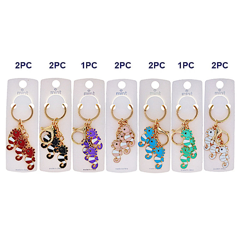 JK48187 - Enamel Seahorse Keychain
