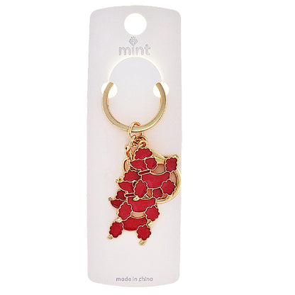 Enamel Poodle Keychain