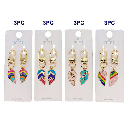 JK48291 - Best Friend Matching Heart Keychains