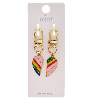 JK48291 - Best Friend Matching Heart Keychains