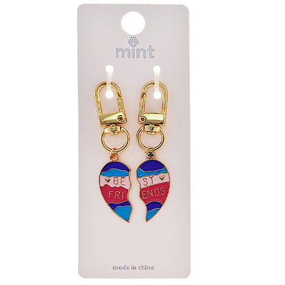 JK48292 - Best Friend Matching Heart Keychains
