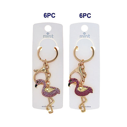 JK48666 - Rhinestone Flamingo Keychain