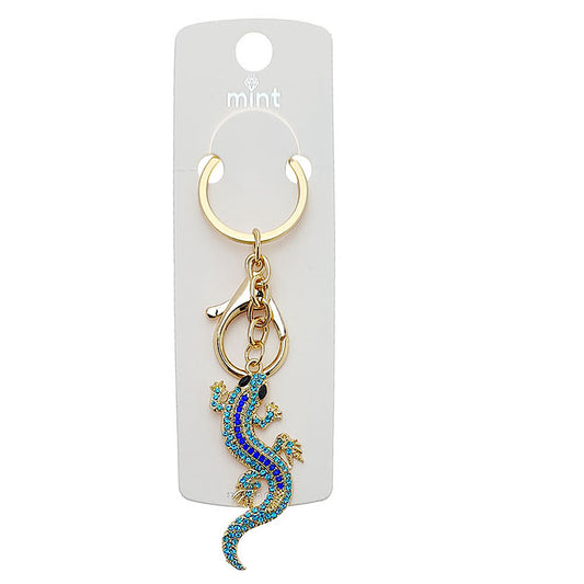 JK48667 - Rhinestone Gecko Keychain