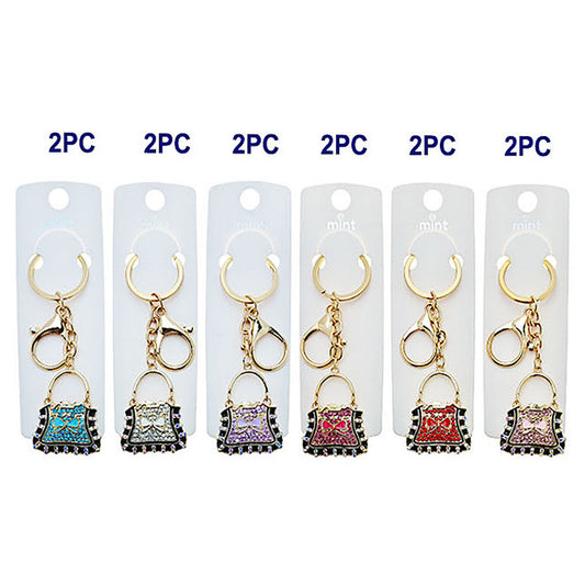 JK48668 - Rhinestone Mini Purse Keychain