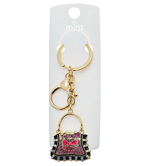 JK48668 - Rhinestone Mini Purse Keychain
