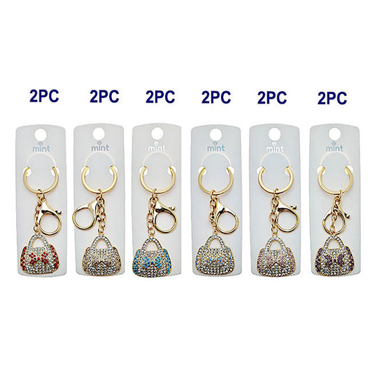 JK48669 - Rhinestone Mini Purse Keychain