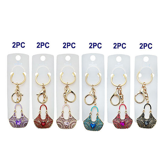 JK48670 - Rhinestone Mini Purse Keychain