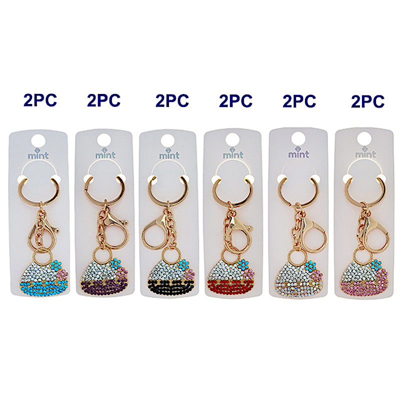 JK48671 - Rhinestone Mini Purse Keychain