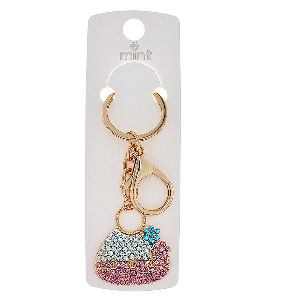 JK48671 - Rhinestone Mini Purse Keychain