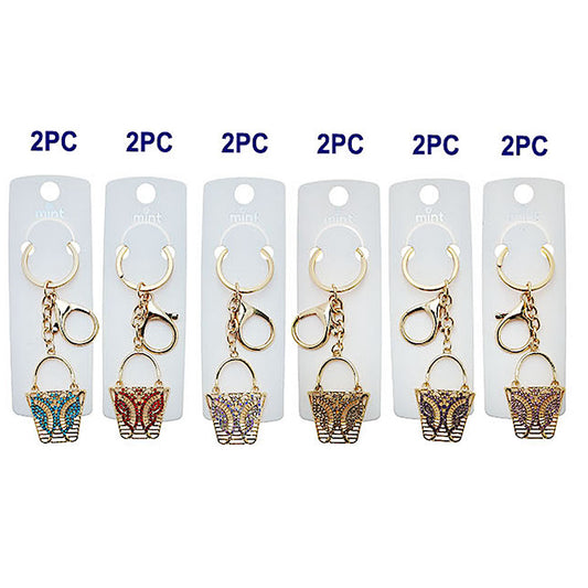 JK48673 - Rhinestone Mini Purse Keychain
