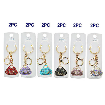 JK48675 - Enamel Rose Purse Keychain
