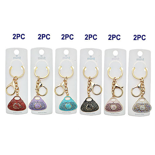 JK48675 - Enamel Rose Purse Keychain