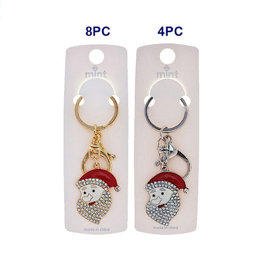 JK50128 - Christmas Santa Face Keychain