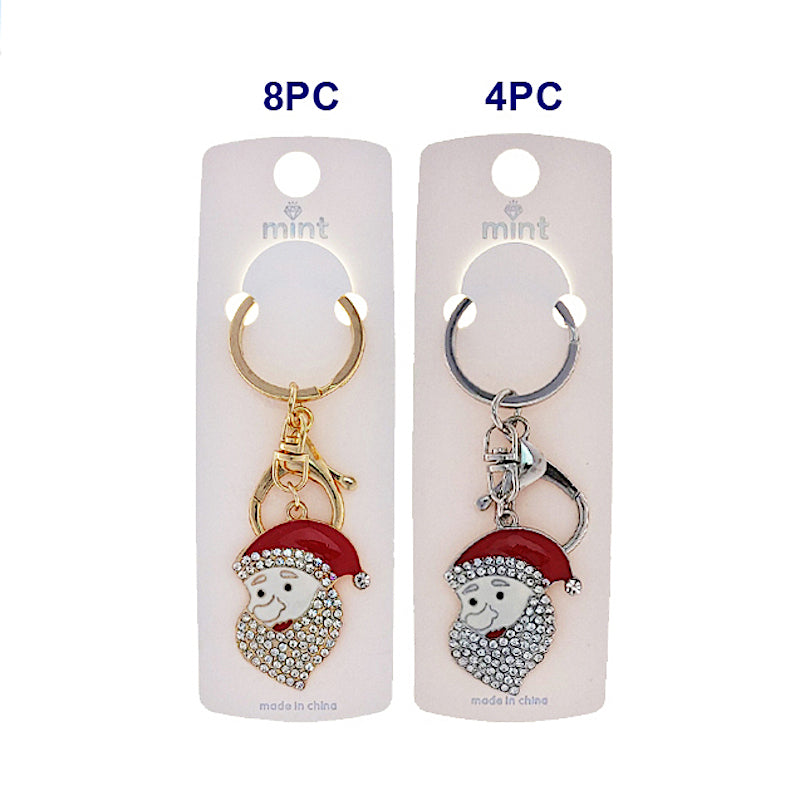 JK48706 - Christmas Santa Face Keychain