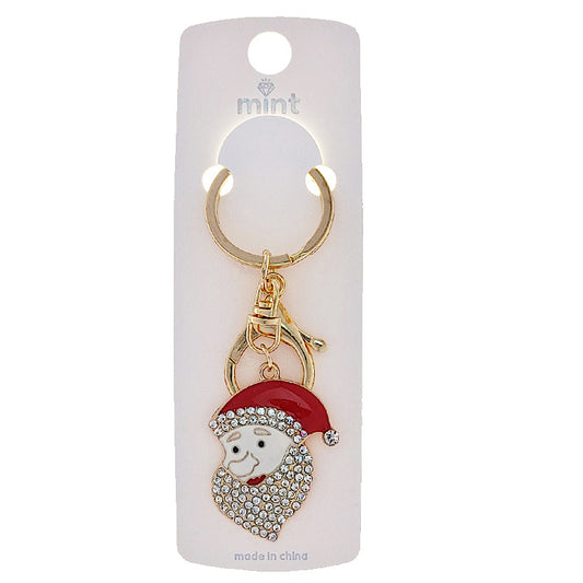 JK50128 - Christmas Santa Face Keychain