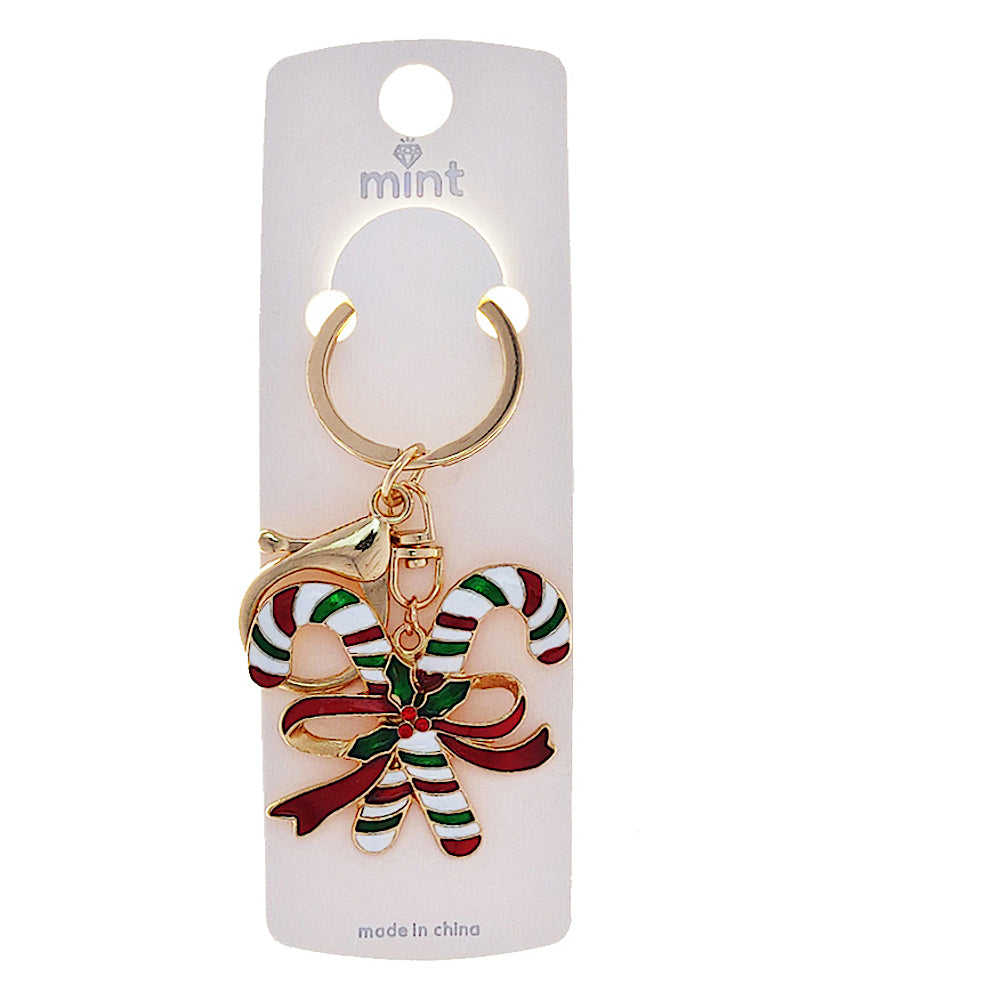 JK48708 - Christmas Candy Cane Keychain