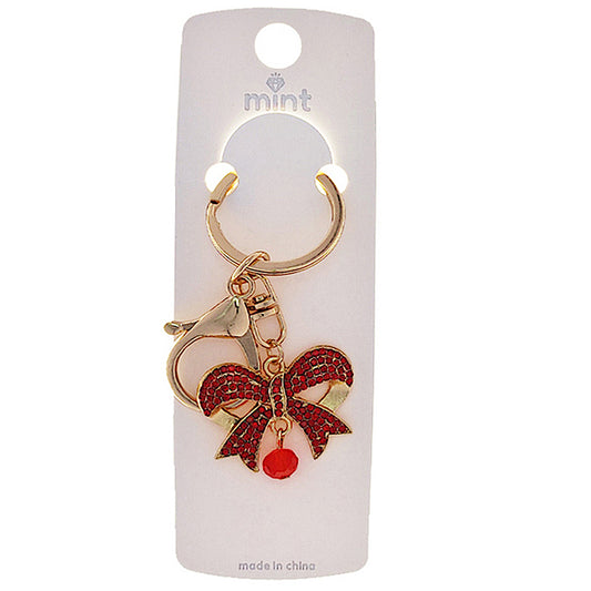 JK48709 - Rhinestone Ribbon Keychain