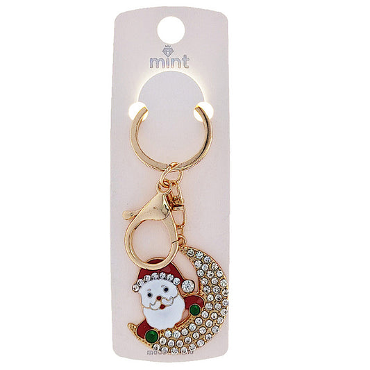 JK50126 - Christmas Santa Moon Keychain