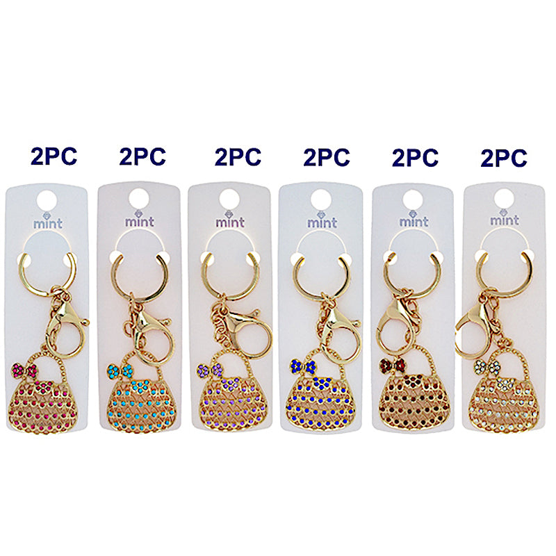 JK48737 - Rhinestone Mini Purse Keychain