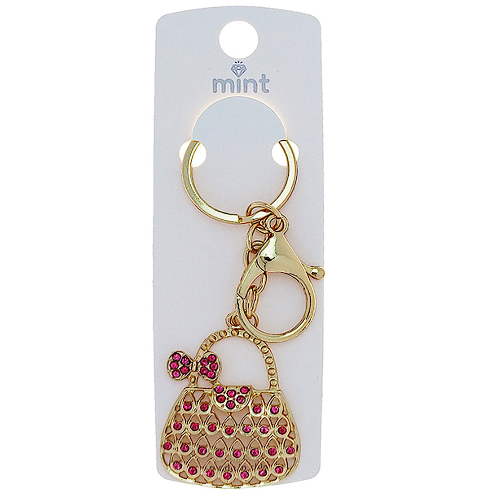 JK48737 - Rhinestone Mini Purse Keychain