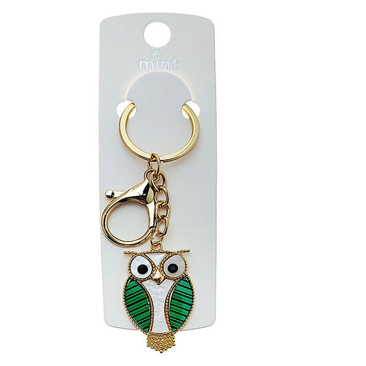 JK48872 - Mother Of Pearl Owl Keychain