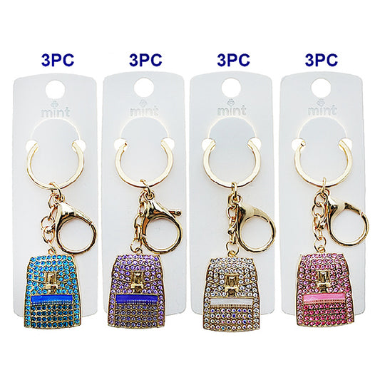 JK48946 - Rhinestone Backpack Keychain
