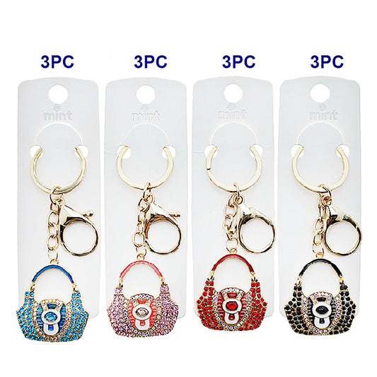 JK48947 - Rhinestone Mini Purse Keychain