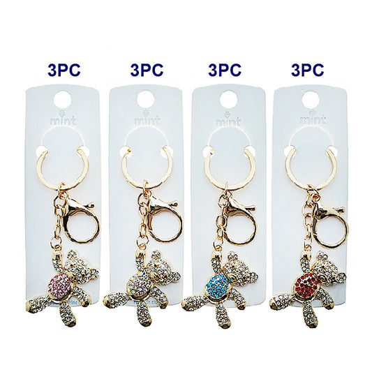 JK48948 - Rhinestone Teddy Bear Keychain