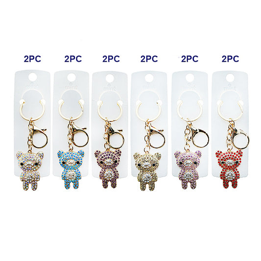 JK48959 - Rhinestone Teddy Bear Keychain