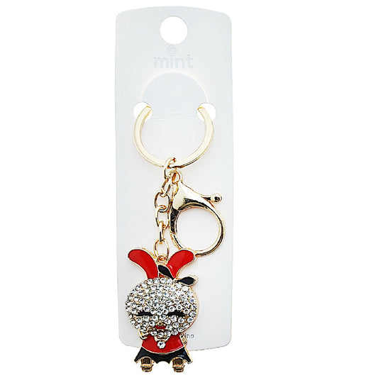 JK48966 - Enamel Rabbit Keychain