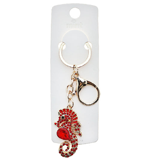 JK48968 - Rhinestone Seahorse Keychain